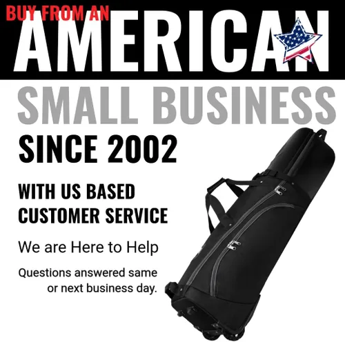 Vista 5 de CaddyDaddy Enforcer Golf Travel Bag Crush Resistant Hard Top Protection, New 18 Month Full Replacement Coverage, Durable Thick Nylon Wheels Lockable