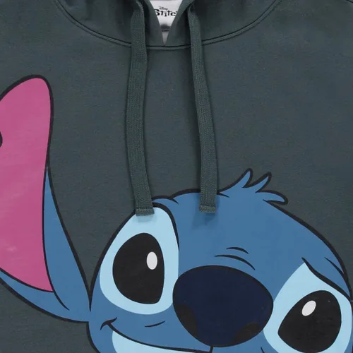 Vista 5 de Disney Sudadera con capucha Lilo and Stitch para mujer, diseño clásico de Lilo y Stitch Ohana, con estampado múltiple