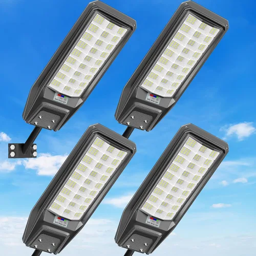 Vista 14 de Luz solar de calle de 7000 W, luces solares comerciales impermeables al aire libre, 200 luces LED de alto brillo, luces solares de estacionamiento