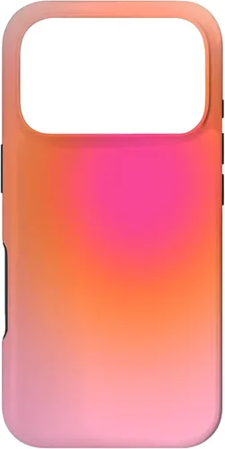 Vista 29 de Funda estética para iPhone 12/12 Pro rosa y naranja con gradiente bonito