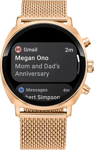 Vista 9 de Citizen CZ Smart PQ2 - Reloj inteligente unisex de 1.614 in con aplicación YouQ con IBM Watson® AI y NASA Research, Wear OS por Google, recursos Oro