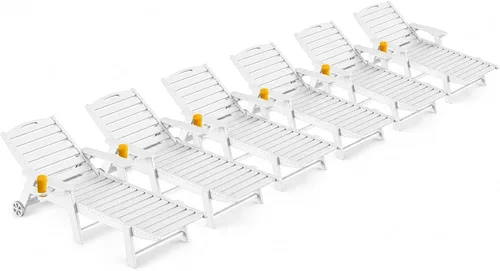 Vista 35 de Silla de salón al aire libre, silla de salón de patio de HDPE con Negro
