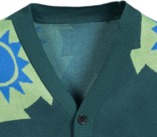 Vista 5 de iSHOWcos Disfraz de anime Roronoa Zoro Cosplay Zoro Cardigan Kimono Cosplay suéter verde mujeres hombres chaqueta de punto abrigo