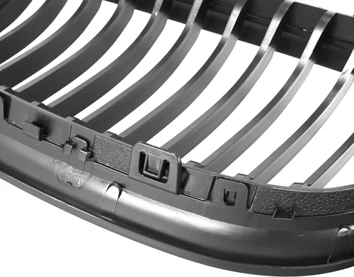 Vista 5 de X AUTOHAUX Par de coche parrilla delantera negro mate ABS plástico capó riñón rejilla para BMW E90 E91 4-puerta 2009-2011