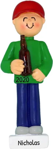 Vista 7 de Adornos personalizados de cerveza 2024 – Adorno de Navidad personalizado para bebedores de cerveza, adornos de Navidad para amantes de la cerveza