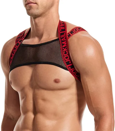 Vista 4 de JOCKMAIL Arnés de fitness para hombre con correa de hombro para hombre, ropa interior elástica cómoda y suspensorio