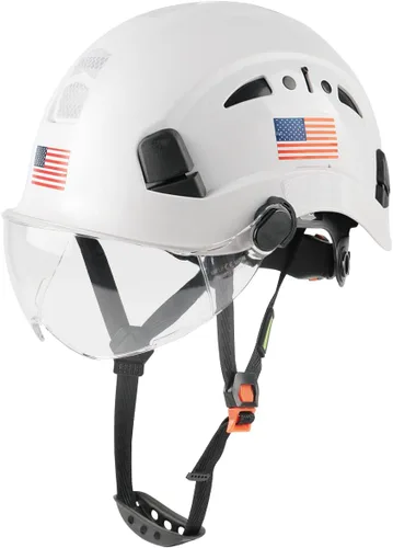 Vista 10 de GREEN DEVIL Casco de Seguridad Casco Duro con Visera Correa de Barbilla Ajustable Ligero Ventilado ABS Casco de Trabajo para Hombres y Mujeres