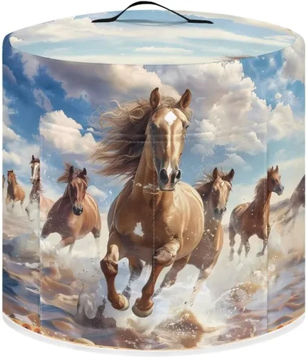 Vista 24 de Funda para freidora de aire para olla a presión eléctrica de 3 cuartos de galón con bolsillo, cubierta a prueba de polvo para electrodomésticos