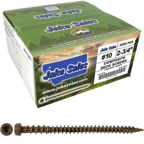 Vista 36 de Tornillo de madera compuesto gris castillo de 2-3/4 pulgadas, cabeza de accionamiento Torx/Star Drive Head - Recubierto Exterior - Compatible