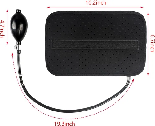 Vista 7 de IPENNY Almohada inflable de apoyo lumbar, transpirable, portátil y lavable, almohada inflable de aire para la parte inferior de la espalda, cojín