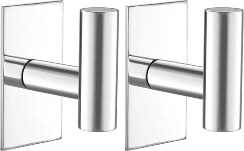 Vista 14 de VAEHOLD - Ganchos adhesivos de pared para toallas, resistentes, impermeables, de plata, para colgar abrigos, ropa, gancho de pared para armario