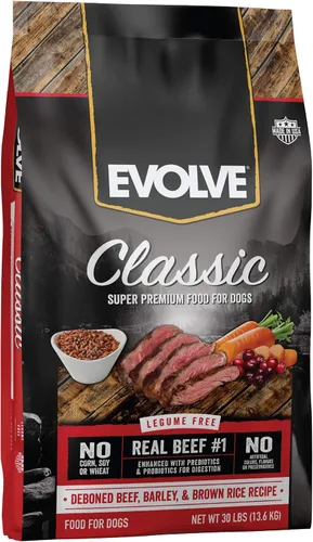 Vista 15 de Evolve Pet Food Classics Receta de carne deshuesada, cebada y bisonte, 3.5 libras