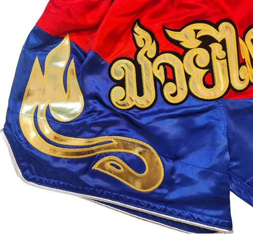 Vista 3 de FLKKY Muay Thai - Pantalones cortos de boxeo para hombres y mujeres de alto grado para artes marciales, entrenamiento de gimnasio, pantalones cortos