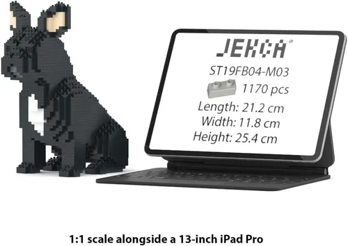 Vista 3 de JEKCA Bulldog francés 04S-M03 Bloques de construcción de plástico para perros Edad 14+