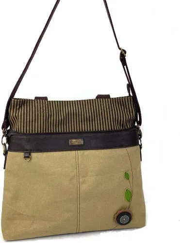 Vista 2 de Chala Bolsos de hombro convertibles de lona con monedero Chala - OLIVE erizo