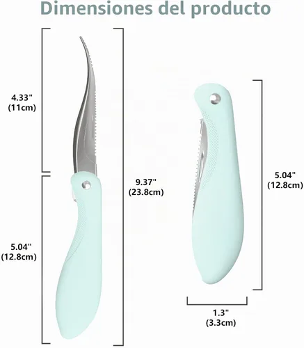 Vista 2 de Luvan Herramienta de diseño de camarones, Deveiner de camarones con hoja afilada de acero inoxidable y mango antideslizante, herramienta para pelar