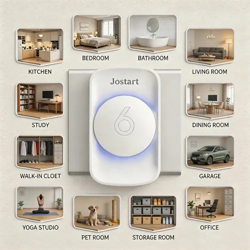 Vista 3 de JOSTART - Ionizadores de aire (paquete de 3), purificadores de aire de iones negativos para el hogar y la oficina Quiet Air Freshener for Bedroom