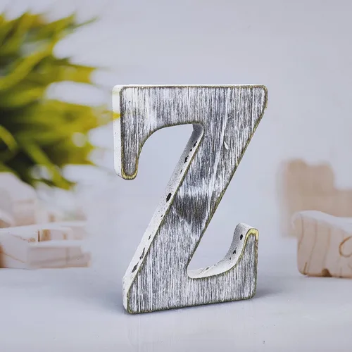 Vista 28 de Letras de madera rústica sin terminar de 4 pulgadas para decoración de pared, letras decorativas de pie en rodajas, decoración de tablero