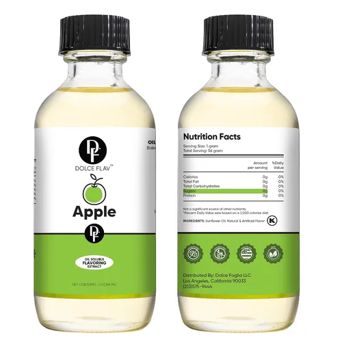 Vista 9 de Dolce Flav - Extracto de manzana 2 onzas soluble en aceite, kosher, sin azúcar, saborizante concentrado de manzana crujiente para hornear