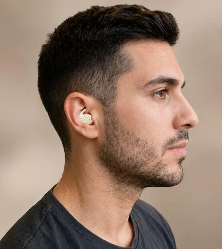 Vista 8 de Mini auriculares invisibles inalámbricos Bluetooth, pequeños auriculares pequeños para orejas pequeñas, elegantes auriculares negros discretos