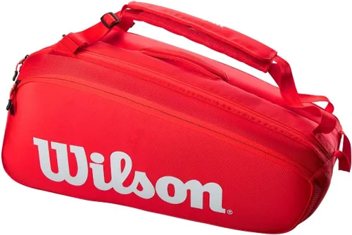 Vista 2 de WILSON Bolsa de tenis para adultos, Rojo/Blanco, Super Tour