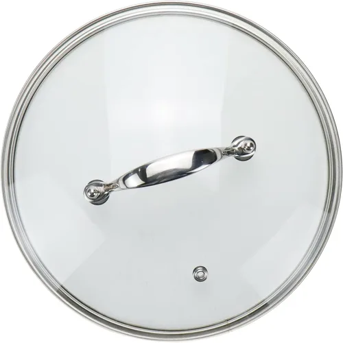 Vista 11 de Tapa de olla de vidrio transparente de 8 pulgadas para funda de repuesto para sartén Con mango de puente de arco de acero inoxidable plateado