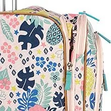 Vista 8 de Lily Bloom Maleta de 3 piezas Softside Spinner Maleta Cabina Rosa Softshell - Juego de equipaje expandible con ruedas giratorias