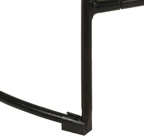 Vista 9 de Bar Stool Set of 2 Natural Mango Wood with Powder-Coated Iron Frame for Home Bar Kitchen Counter Retro Style Durable Seating Marrón