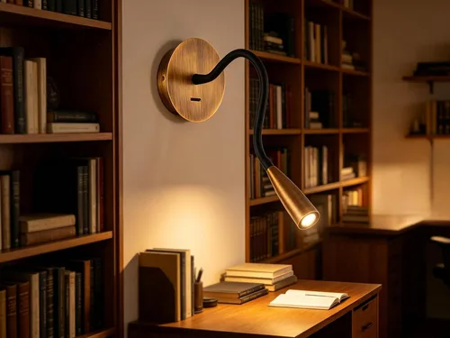 Vista 6 de Manguera de cuello de cisne flexible LED para pared, luz de lectura enfocada para dormitorio, lámpara de pared ajustable para cabecero de noche