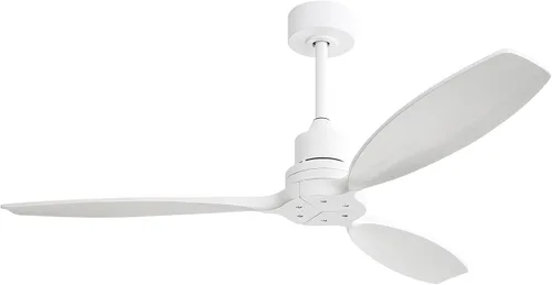 Vista 10 de Sofucor - Ventilador de techo sin luces, de 52 pulgadas, de perfil bajo, montaje empotrado, moderno, de madera, con control remoto, para interiores