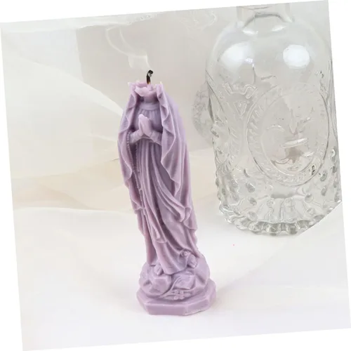 Vista 2 de EXCEART DIY Virgen María perfumada vela molde de silicona artesanal resina molde de fundición