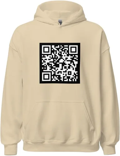 Vista 6 de NG Fuck You Funny Scannable QR Code - Sudadera con capucha unisex QRCode Negro