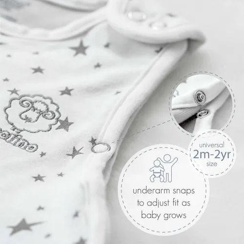 Vista 7 de Woolino Saco de dormir para 4 estaciones, saco de dormir de lana merino y algodón orgánico, cierre bidireccional, ajustable, tamaño universal
