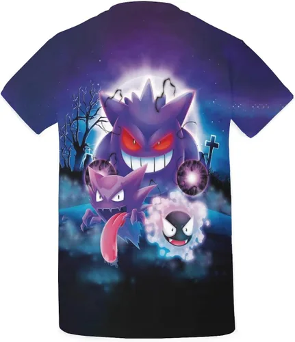 Vista 2 de Camiseta de manga corta con cuello redondo para niños y niñas, lindas camisetas gráficas 3D para niños y jóvenes de 6 a 16 años