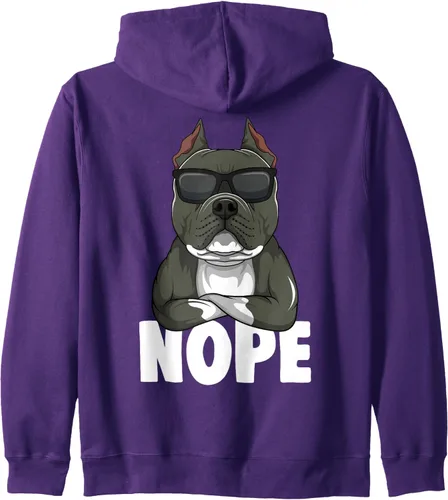 Vista 18 de American Bully - Sudadera con capucha con cremallera para perro, Negro