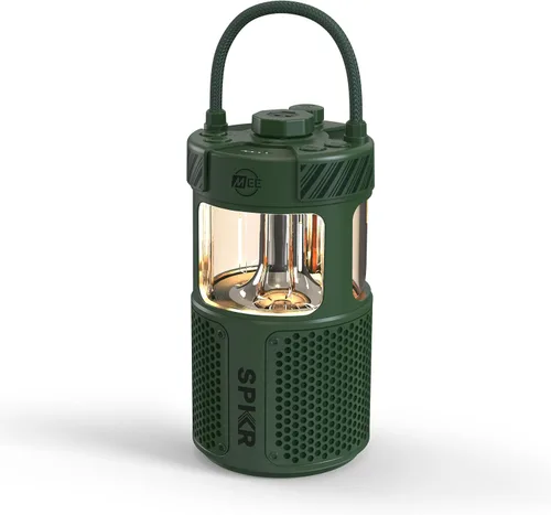 Vista 7 de MEE audio lightSPKR Paquete de 2 altavoces inalámbricos Bluetooth con linterna de campamento: audio de 360°, impermeable IPX6 y ajuste de brillo