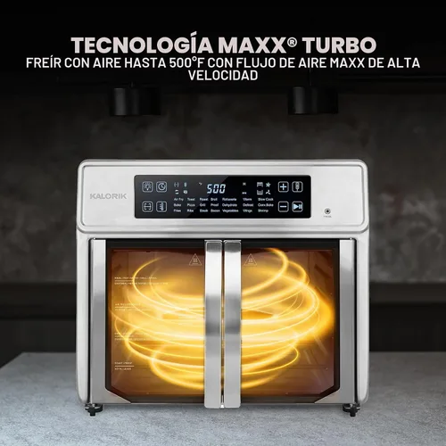 Vista 2 de Kalorik Horno freidora de aire MAXX Advance Series de 26 cuartos de galón con controles digitales, puerta de fácil visualización y 21 ajustes