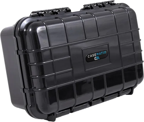 Vista 5 de CASEMATIX 8" Funda rígida impermeable pequeña con espuma personalizable para electrónica portátil, herramientas y accesorios - Carcasa rígida