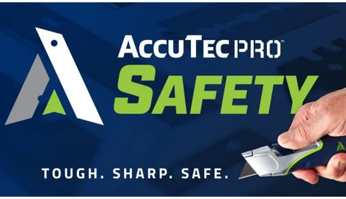 Vista 6 de AccuTec Pro Safety R1 - Herramienta de corte de cabeza reemplazable, cuerpo ABS, hoja de acero al carbono, divisor de cinta, abridor de cajas