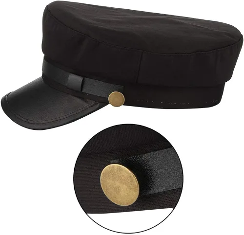Vista 3 de S.CHARMA Chauffeur Hat for Men Women, Classic Vintage Newsboy Cap Costume Hats