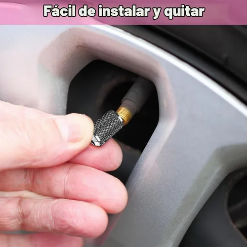 Vista 4 de BFXM 4 piezas de tapas de válvula de neumático de coche, tapa de aire de neumático para coche, cubiertas de vástago universales, tapa de presión