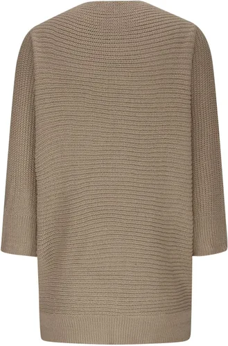 Vista 5 de Suéter de punto sólido para mujer, casual, de manga larga, cuello redondo, suéter de invierno, a la moda, cómodo, holgado, blusas para salir