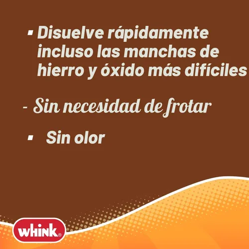Vista 2 de Whink 1261 - Removedor de manchas líquido de óxido, 6 onzas, 6 onzas líquidas, blanco, sin perfume
