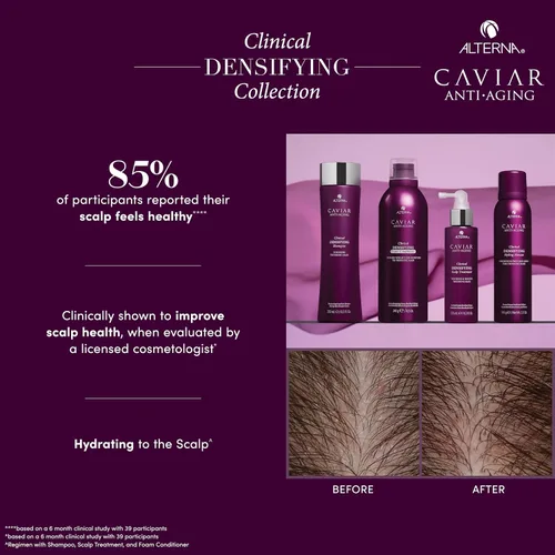 Vista 3 de CAVIAR Champú Densificador Clínico Antienvejecimiento Para cabello fino y adelgazante Espesa el cabello, protege el cuero cabelludo Sin