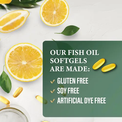 Vista 7 de Pastillas de aceite de pescado Omega 3 de 2400 mg – Suplementos de aceite de pescado Omega 3 de triple fuerza – Los mejores ácidos grasos EPA y DHA