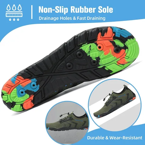 Vista 4 de Mishansha - Zapatos de agua para hombres y mujeres, secado rápido, para natación, buceo, surf, deportes acuáticos, piscina, playa, senderismo, yoga.