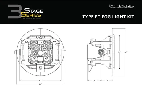 Vista 8 de Diode Dynamics Kit de luces antiniebla SS3 SAE/DOT tipo FT compatible con Ford, F150, Toyota, Tacoma/Tundra/Sequoia/Viper, blanco SAE Fog Max