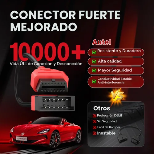 Vista 5 de Autel - Cable adaptador original OBD1 a OBD2 GM