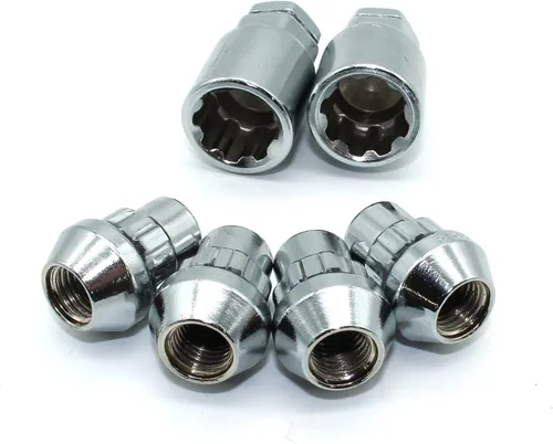 Vista 11 de TEMO Tornillo de bloqueo de rueda de tuerca de bellota de 20 piezas de cromo negro 1/2 pulgadas-20 bultos