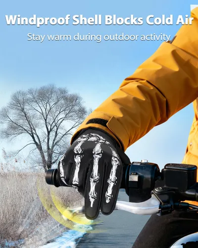 Vista 4 de RIGWARL Guantes impermeables para clima frío y frío, guantes de invierno para hombres y mujeres con pantalla táctil